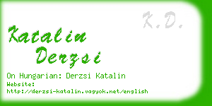 katalin derzsi business card